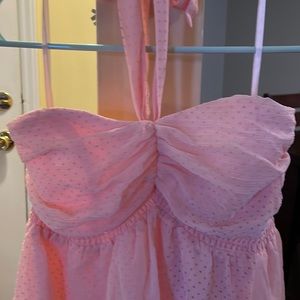 Express pretty pink halter top.